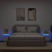 Noptiere cu lumini LED, 2 buc., alb, 35x39x55 cm - WALTI WALTI