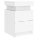 Noptiere cu lumini LED, 2 buc., alb, 35x39x55 cm - WALTI WALTI