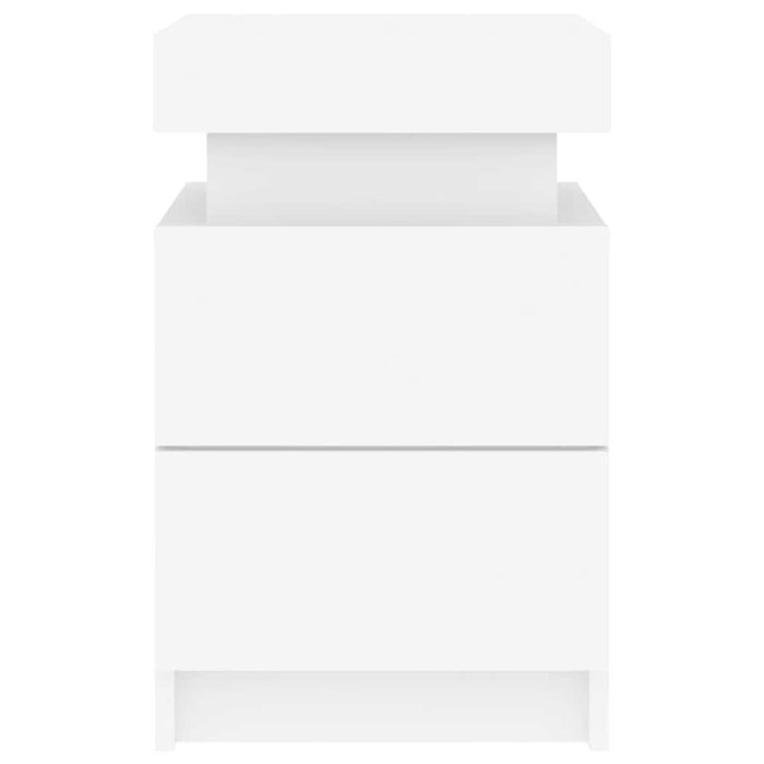 Noptiere cu lumini LED, 2 buc., alb, 35x39x55 cm - WALTI WALTI