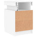 Noptiere cu lumini LED, 2 buc., alb, 35x39x55 cm - WALTI WALTI