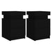 Noptiere cu lumini LED, 2 buc., negru, 35x39x55 cm - WALTI WALTI
