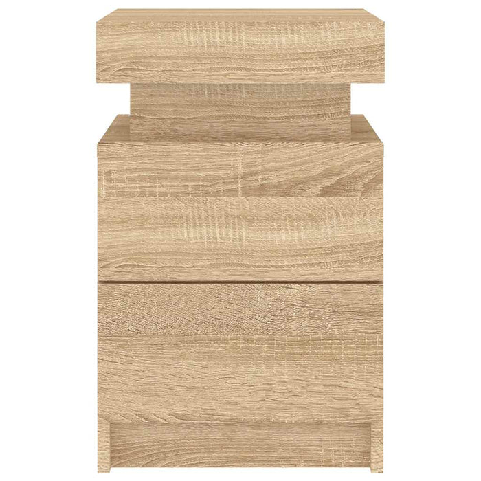 Noptieră cu lumini LED, stejar sonoma, 35x39x55 cm - WALTI WALTI