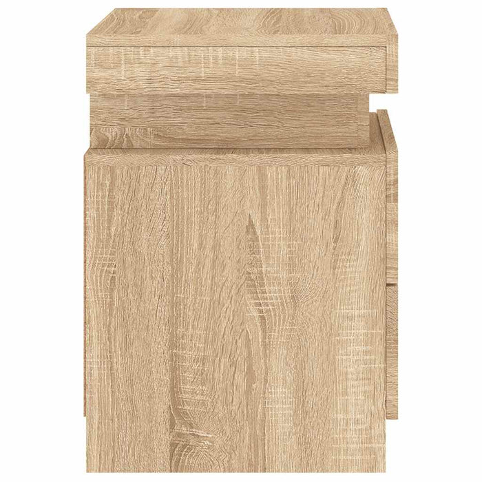Noptieră cu lumini LED, stejar sonoma, 35x39x55 cm - WALTI WALTI