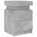 Noptieră cu lumini LED, gri beton, 35x39x55 cm - WALTI WALTI