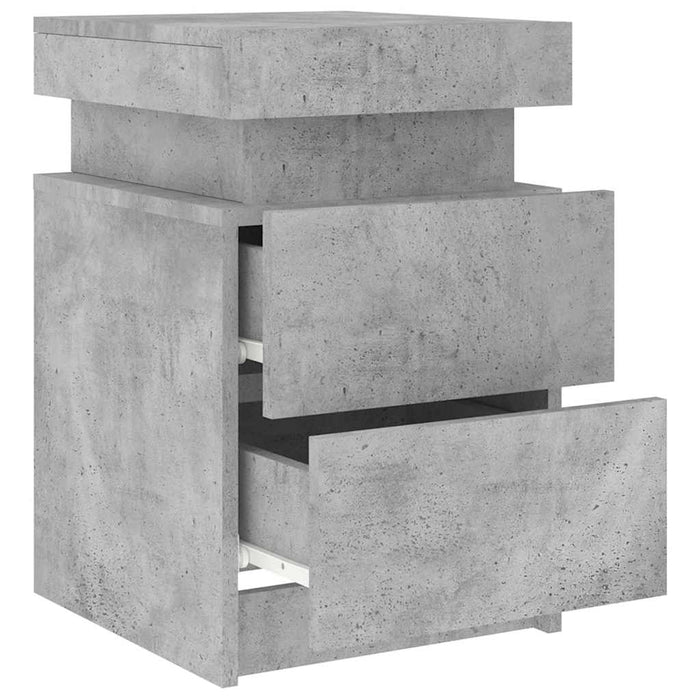Noptieră cu lumini LED, gri beton, 35x39x55 cm - WALTI WALTI