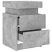Noptieră cu lumini LED, gri beton, 35x39x55 cm - WALTI WALTI