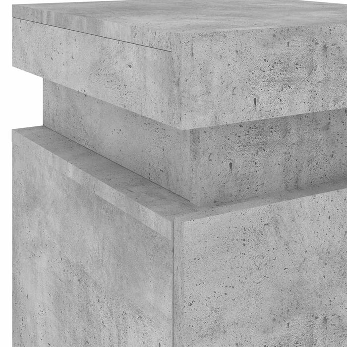 Noptieră cu lumini LED, gri beton, 35x39x55 cm - WALTI WALTI