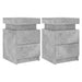 Noptiere cu lumini LED, 2 buc., gri beton, 35x39x55 cm - WALTI WALTI