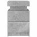 Noptiere cu lumini LED, 2 buc., gri beton, 35x39x55 cm - WALTI WALTI