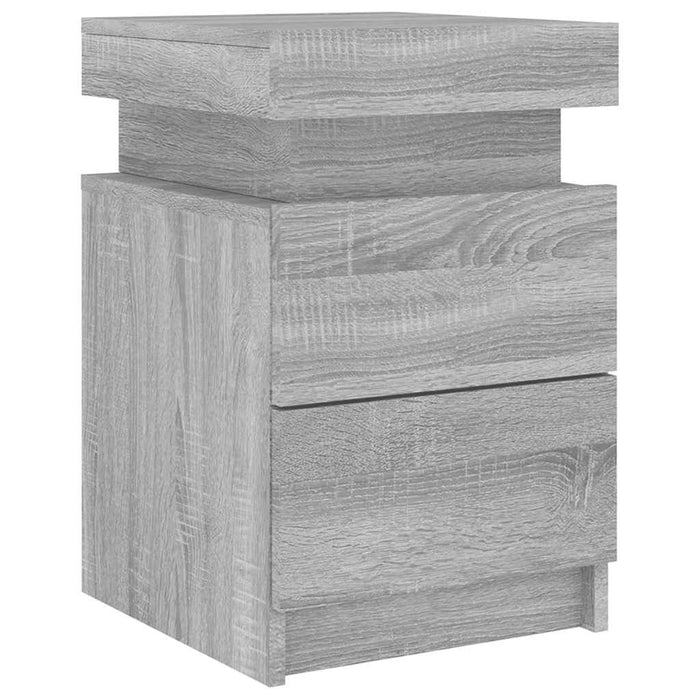 Noptieră cu lumini LED, gri sonoma, 35x39x55 cm - WALTI WALTI