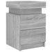 Noptieră cu lumini LED, gri sonoma, 35x39x55 cm - WALTI WALTI