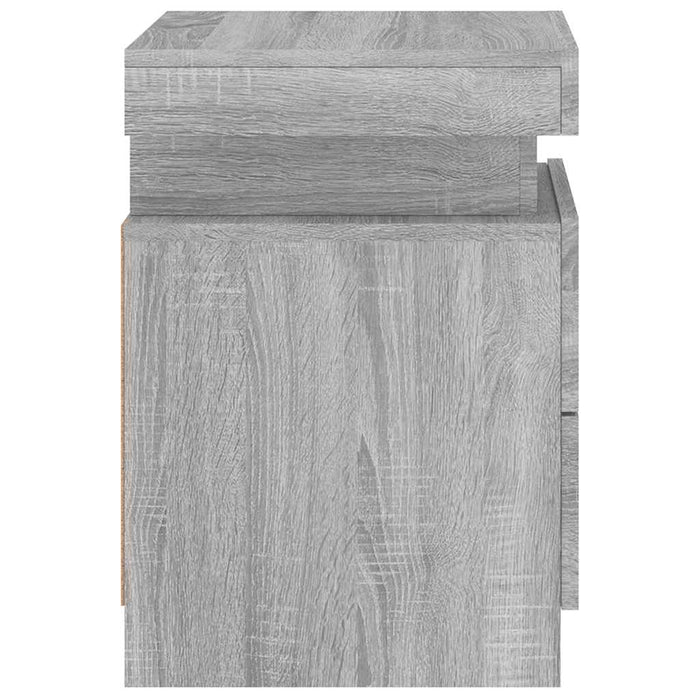 Noptieră cu lumini LED, gri sonoma, 35x39x55 cm - WALTI WALTI
