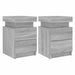 Noptiere cu lumini LED, 2 buc., gri sonoma, 35x39x55 cm - WALTI WALTI