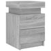 Noptiere cu lumini LED, 2 buc., gri sonoma, 35x39x55 cm - WALTI WALTI