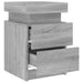 Noptiere cu lumini LED, 2 buc., gri sonoma, 35x39x55 cm - WALTI WALTI