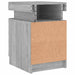 Noptiere cu lumini LED, 2 buc., gri sonoma, 35x39x55 cm - WALTI WALTI