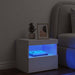 Noptieră cu lumini LED, alb, 50x40x45 cm - WALTI WALTI