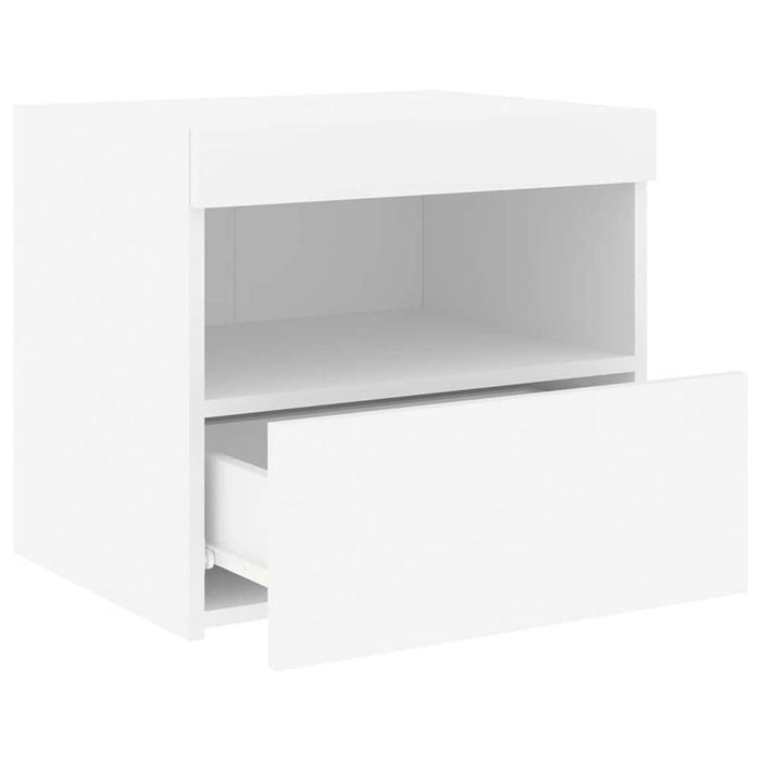 Noptieră cu lumini LED, alb, 50x40x45 cm - WALTI WALTI