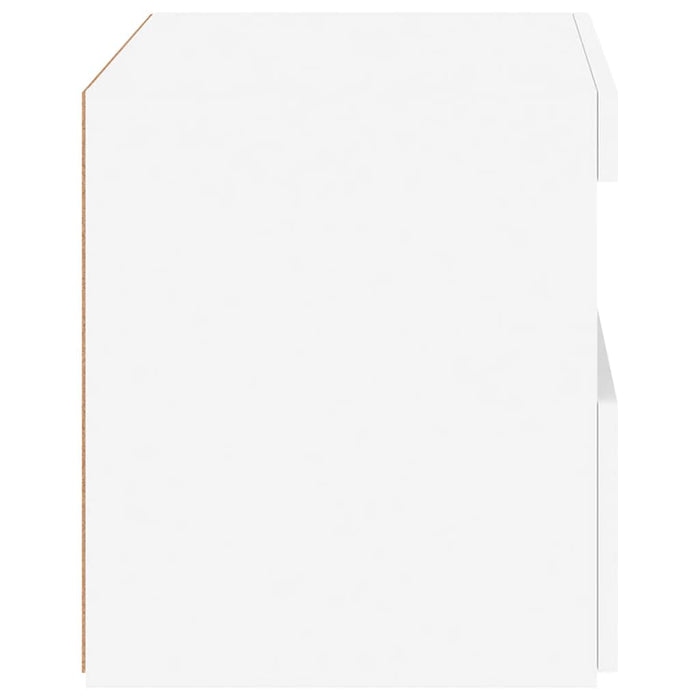 Noptiere cu lumini LED, 2 buc., alb, 50x40x45 cm - WALTI WALTI