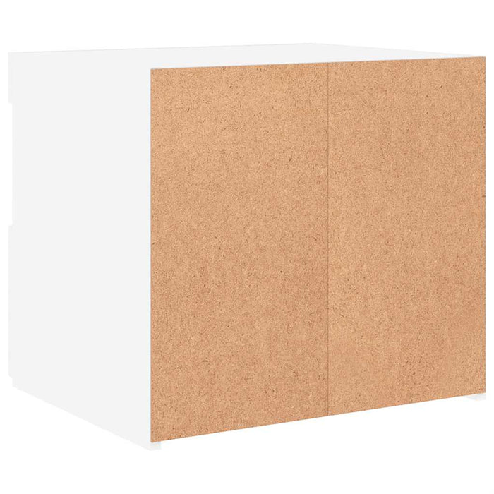 Noptiere cu lumini LED, 2 buc., alb, 50x40x45 cm - WALTI WALTI