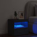 Noptieră cu lumini LED, negru, 50x40x45 cm - WALTI WALTI
