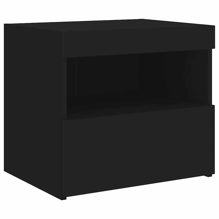 Noptieră cu lumini LED, negru, 50x40x45 cm - WALTI WALTI