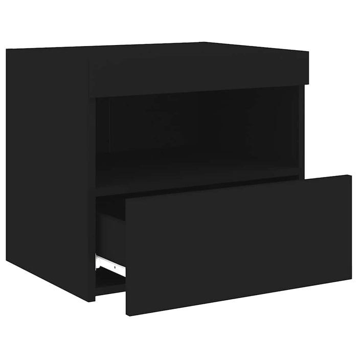 Noptieră cu lumini LED, negru, 50x40x45 cm - WALTI WALTI