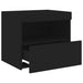 Noptieră cu lumini LED, negru, 50x40x45 cm - WALTI WALTI