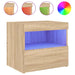 Noptieră cu lumini LED, stejar sonoma, 50x40x45 cm - WALTI WALTI