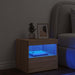 Noptieră cu lumini LED, stejar sonoma, 50x40x45 cm - WALTI WALTI