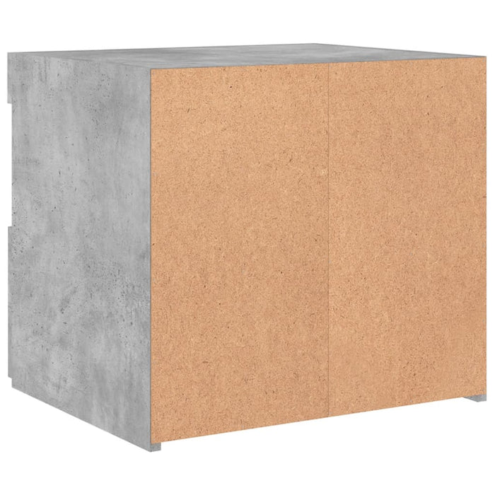 Noptieră cu lumini LED, gri beton, 50x40x45 cm WALTI