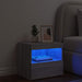 Noptieră cu lumini LED, gri sonoma, 50x40x45 cm - WALTI WALTI