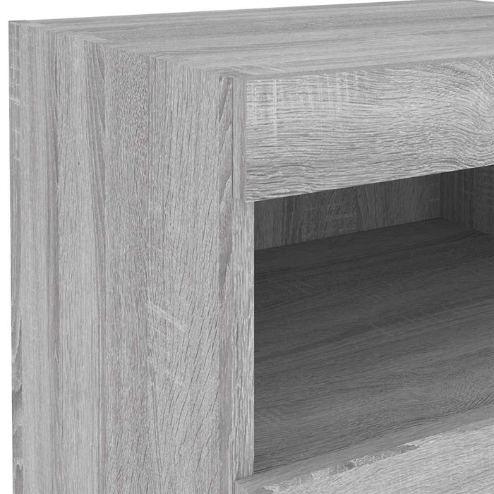 Noptieră cu lumini LED, gri sonoma, 50x40x45 cm - WALTI WALTI