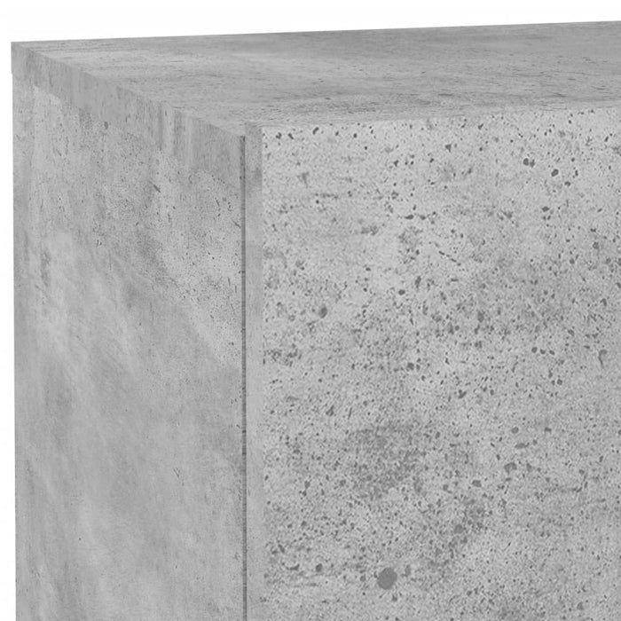 Noptieră cu lumini LED, gri beton, 70x36x40,5 cm WALTI