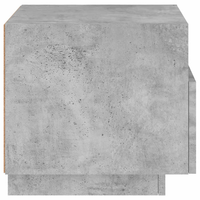 Noptieră cu lumini LED, gri beton, 40x39x37 cm WALTI