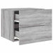 Noptiere montate pe perete cu lumini LED, 2 buc., sonoma gri - WALTI WALTI