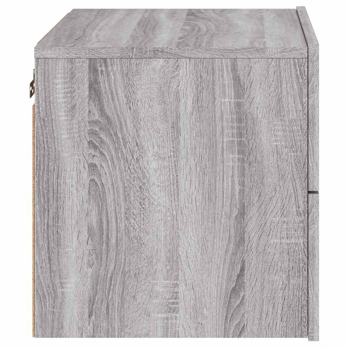 Noptiere montate pe perete cu lumini LED, 2 buc., sonoma gri - WALTI WALTI