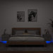 Noptiere montate pe perete cu lumini LED, 2 buc., sonoma gri - WALTI WALTI