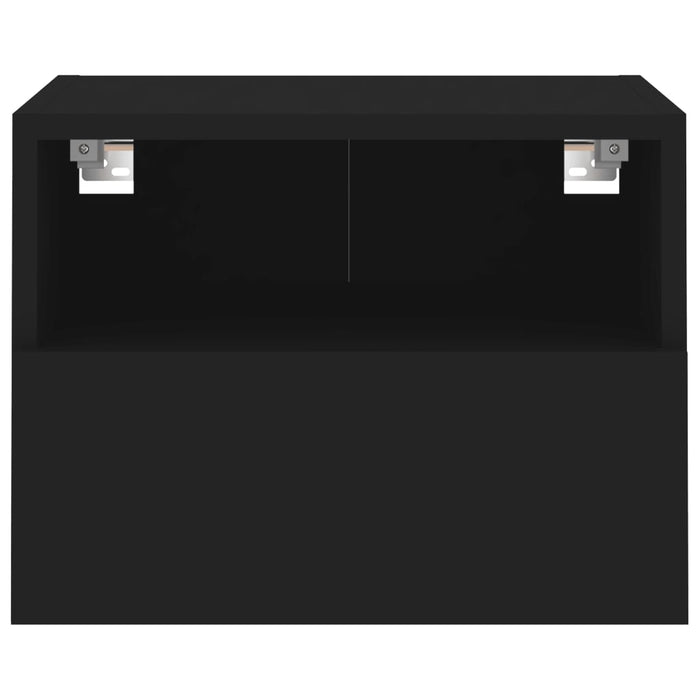 Comodă TV de perete, negru, 40x30x30 cm, lemn prelucrat WALTI