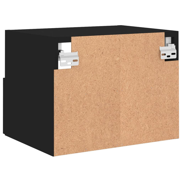 Comodă TV de perete, negru, 40x30x30 cm, lemn prelucrat WALTI
