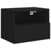 Comode TV de perete, 2 buc., negru, 40x30x30 cm, lemn prelucrat - WALTI WALTI