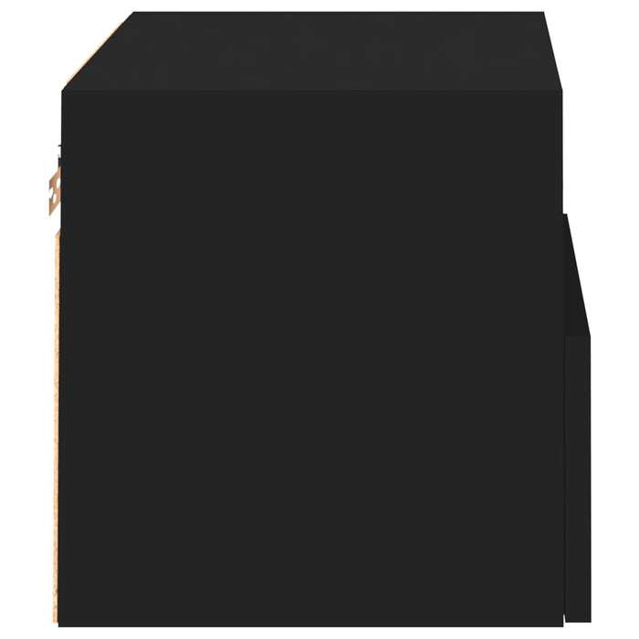 Comode TV de perete, 2 buc., negru, 40x30x30 cm, lemn prelucrat - WALTI WALTI