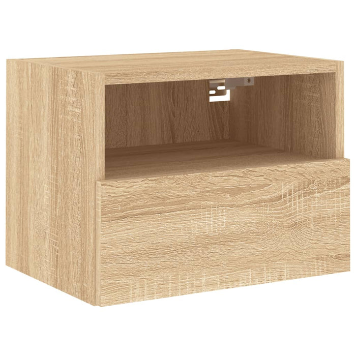 Comode TV de perete, 2 buc., stejar sonoma, 40x30x30 cm, lemn WALTI