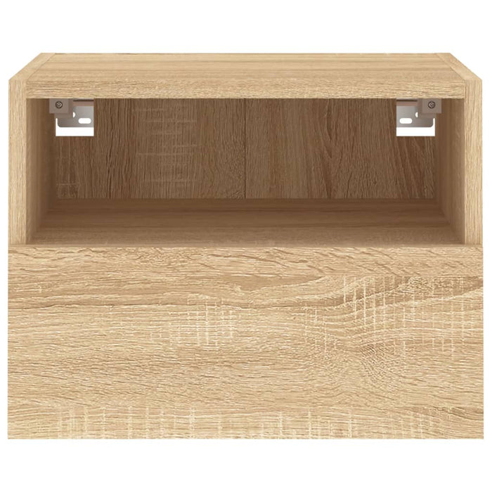 Comode TV de perete, 2 buc., stejar sonoma, 40x30x30 cm, lemn WALTI