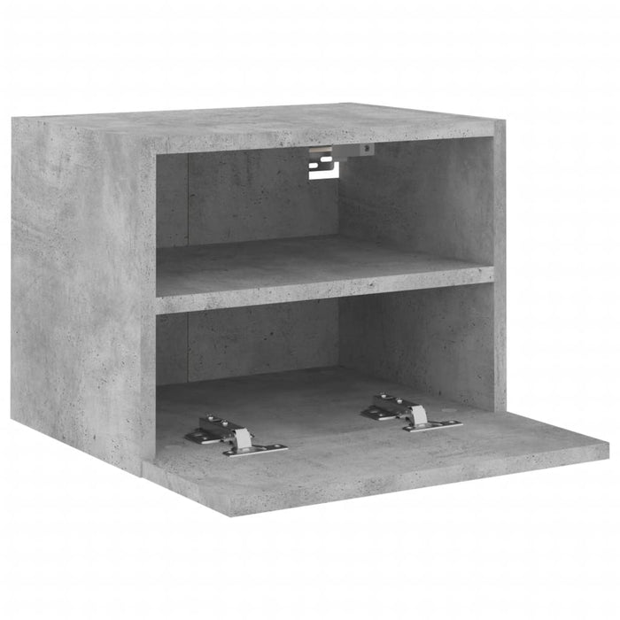 Comodă TV de perete, gri beton, 40x30x30 cm, lemn prelucrat WALTI