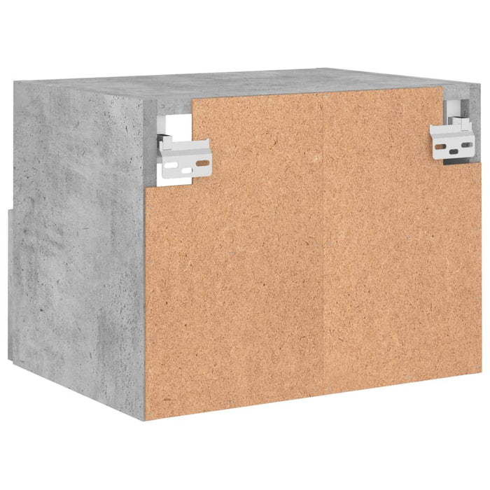 Comodă TV de perete, gri beton, 40x30x30 cm, lemn prelucrat WALTI