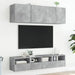 Comode TV de perete, 2 buc., gri beton, 40x30x30 cm, lemn - WALTI WALTI
