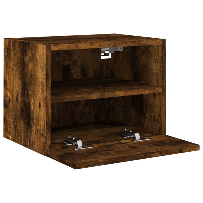 Comodă TV de perete stejar fumuriu 40x30x30 cm lemn prelucrat WALTI