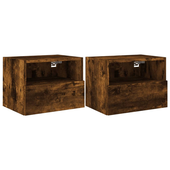 Comodă TV de perete stejar fumuriu 40x30x30 cm lemn prelucrat - WALTI WALTI