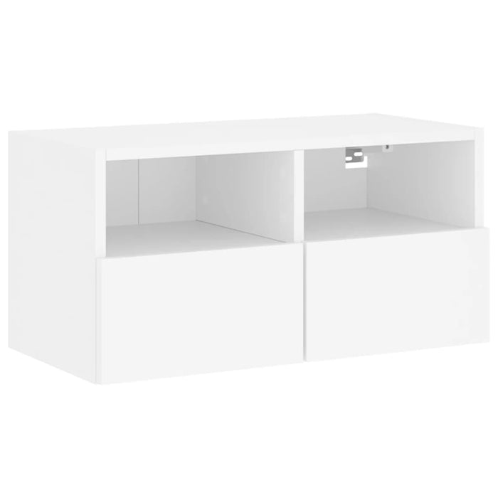 Comodă TV de perete, alb, 60x30x30 cm, lemn prelucrat - WALTI WALTI